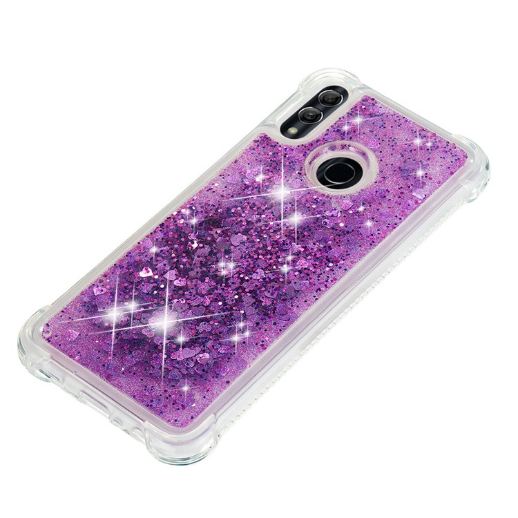 Dynamic Quicksand Shock-absorbing TPU Back Shell for Huawei Honor 10 Lite/P Smart (2019) - Dark Purple-8