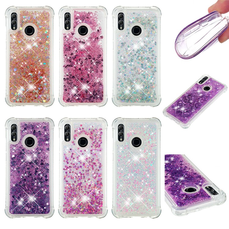 Dynamic Quicksand Shock-absorbing TPU Back Shell for Huawei Honor 10 Lite/P Smart (2019) - Dark Purple-9