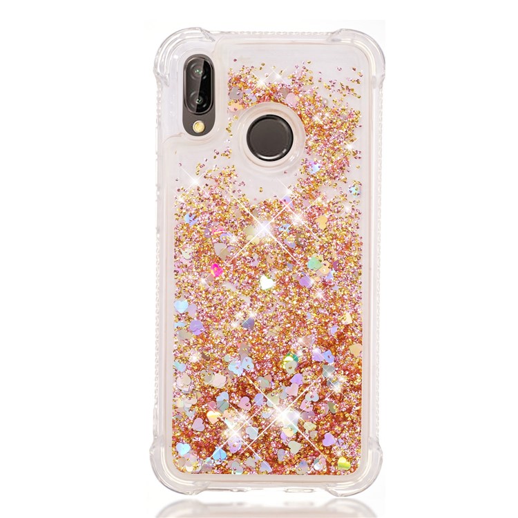 Dynamic Quicksand Shock-absorbing TPU Cover for Huawei P20 Lite / Nova 3e - Gold-2