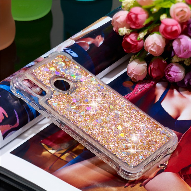 Dynamic Quicksand Shock-absorbing TPU Cover for Huawei P20 Lite / Nova 3e - Gold-3