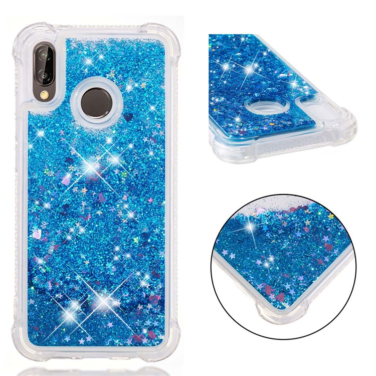 Dynamic Quicksand Shock-absorbing TPU Cover for Huawei P20 Lite / Nova 3e - Blue-1