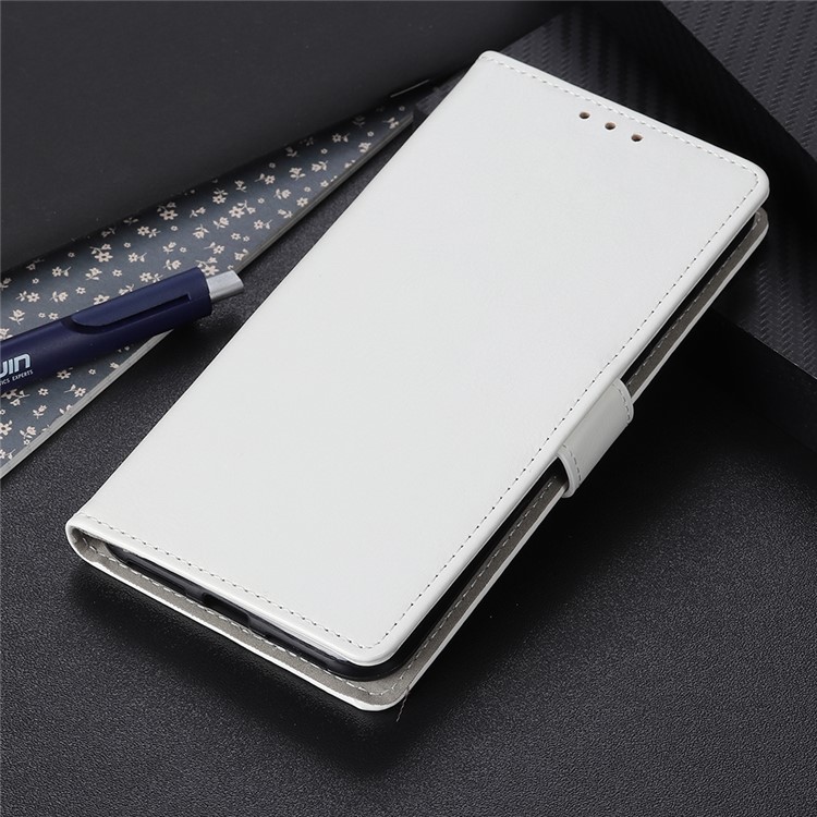 Crazy Horse Texture Wallet Leather Protective Cover for Huawei Y6 (2019) - White-12