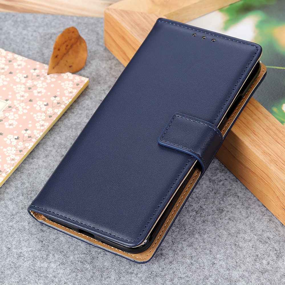 Funda Protectora De Cuero De Soporte De Billetera Para Huawei Y6 (2019, Con Sensor De Huellas Dactilares) / Y6 Prime (2019) - Azul Oscuro-12