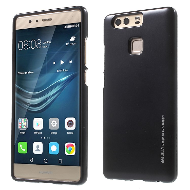 MERCURY GOOSPERY i JELLY for Huawei P9 Metallic Finish TPU Case - Black-1