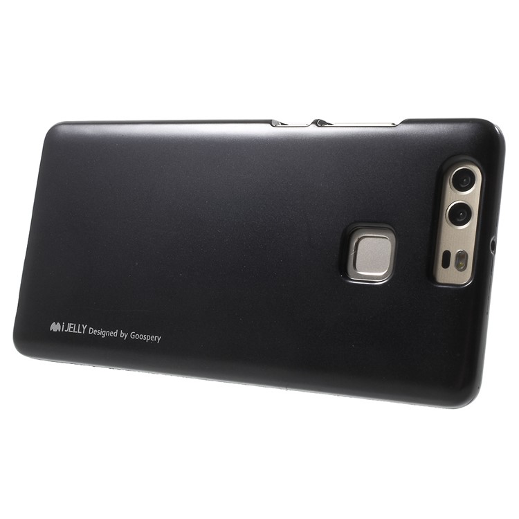 MERCURY GOOSPERY i JELLY for Huawei P9 Metallic Finish TPU Case - Black-3