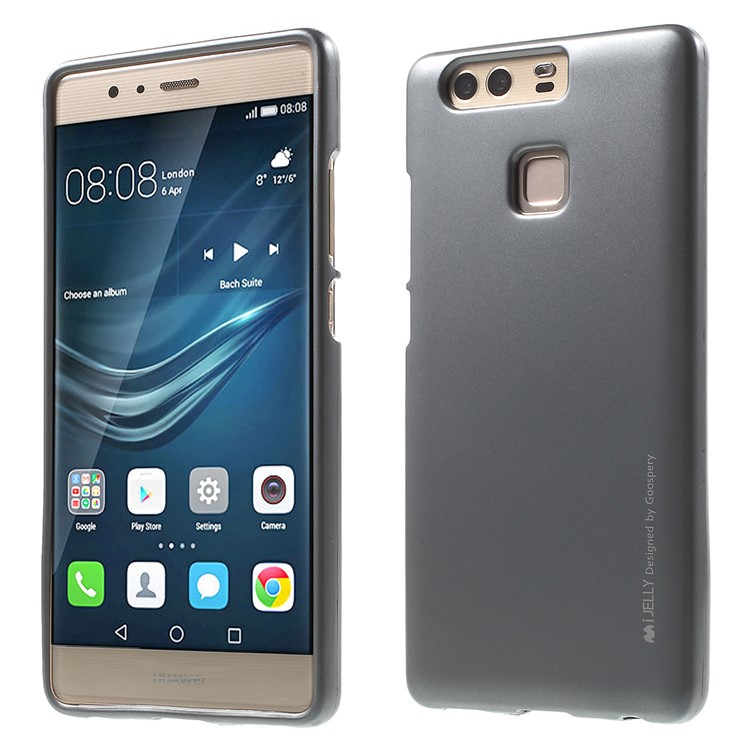 MERCURY GOOSPERY i JELLY for Huawei P9 Metallic Finish TPU Shell - Grey-1