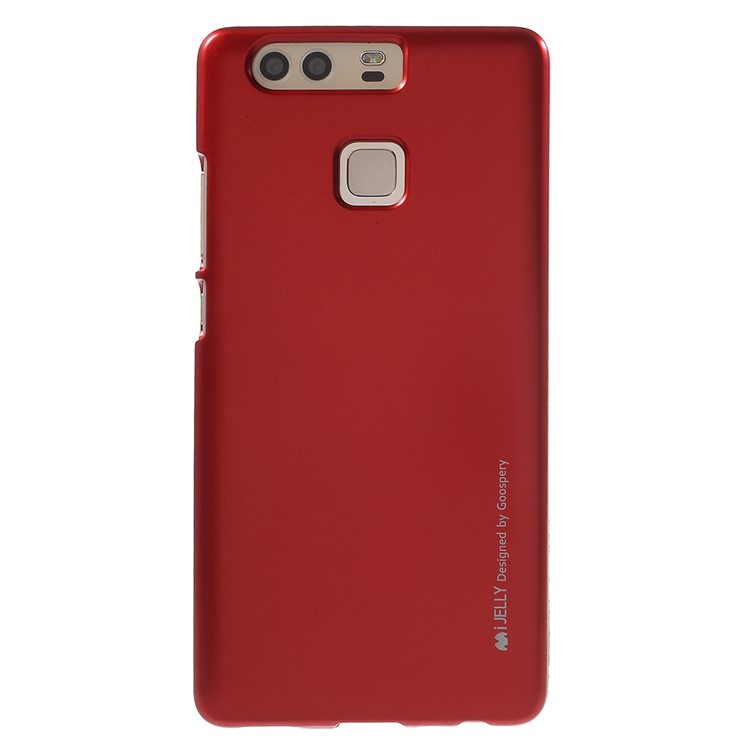 MERCURY GOOSPERY i JELLY for Huawei P9 Metallic Finish TPU Back Case - Red-2