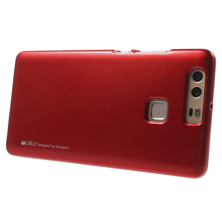 MERCURY GOOSPERY i JELLY for Huawei P9 Metallic Finish TPU Back Case - Red-3