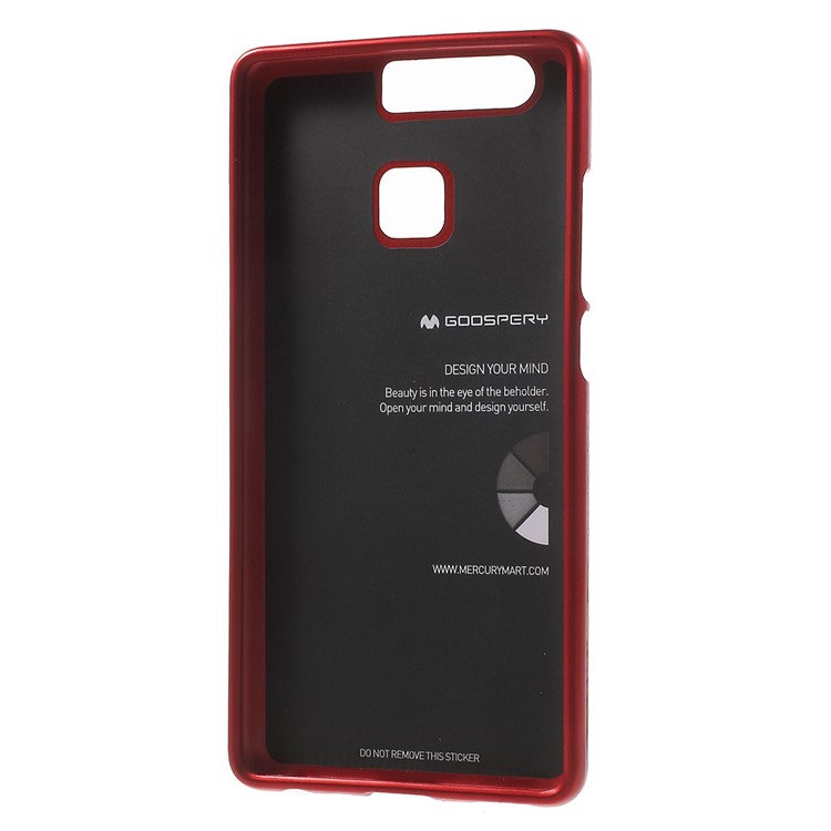 MERCURY GOOSPERY i JELLY for Huawei P9 Metallic Finish TPU Back Case - Red-4