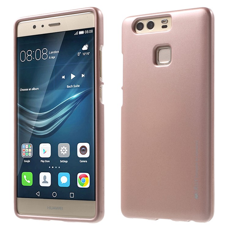 MERCURY GOOSPERY i JELLY for Huawei P9 Metallic Finish TPU Back Shell - Rose Gold-1
