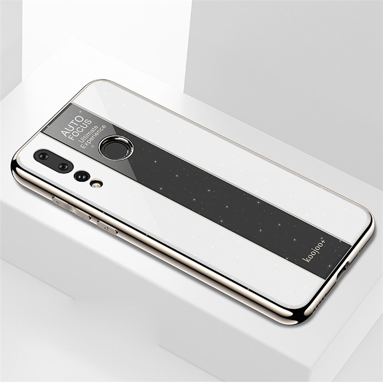 For Huawei nova 4 Electroplated PC + TPU Hybrid Mobile Phone Shell - White-1