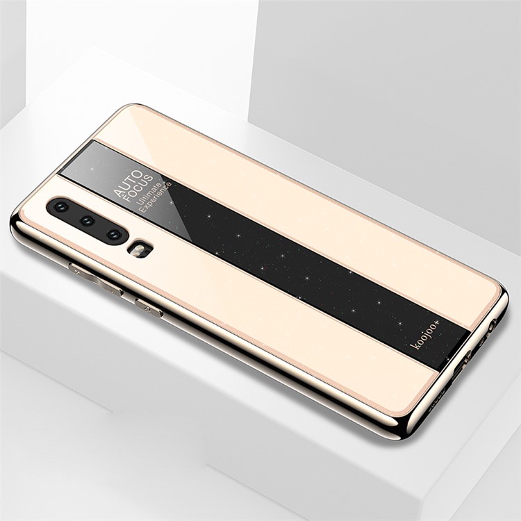 Electroplated PC + TPU Hybrid Mobile Phone Shell for Huawei P30 - Gold