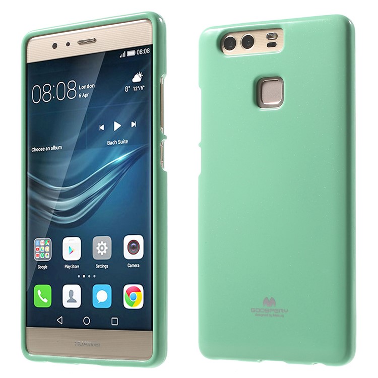 MERCURY GOOSPERY for Huawei P9 Flash Powder TPU Back Shell - Cyan-1