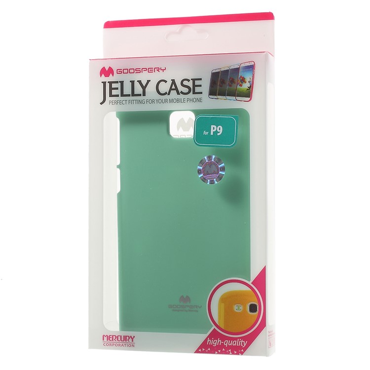 MERCURY GOOSPERY for Huawei P9 Flash Powder TPU Back Shell - Cyan-7