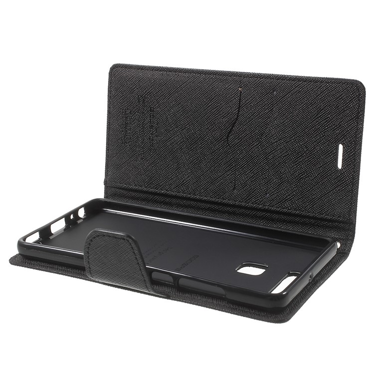 MERCURY GOOSPERY Leather Wallet Cover for Huawei P9 - Black-6