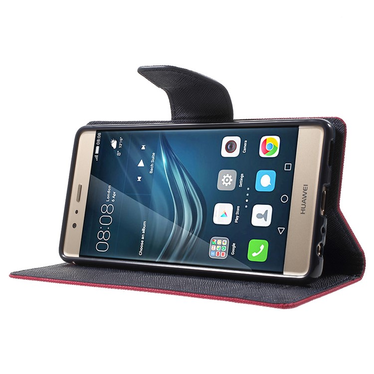 MERCURY GOOSPERY Leather Wallet Shell for Huawei P9 - Rose-3