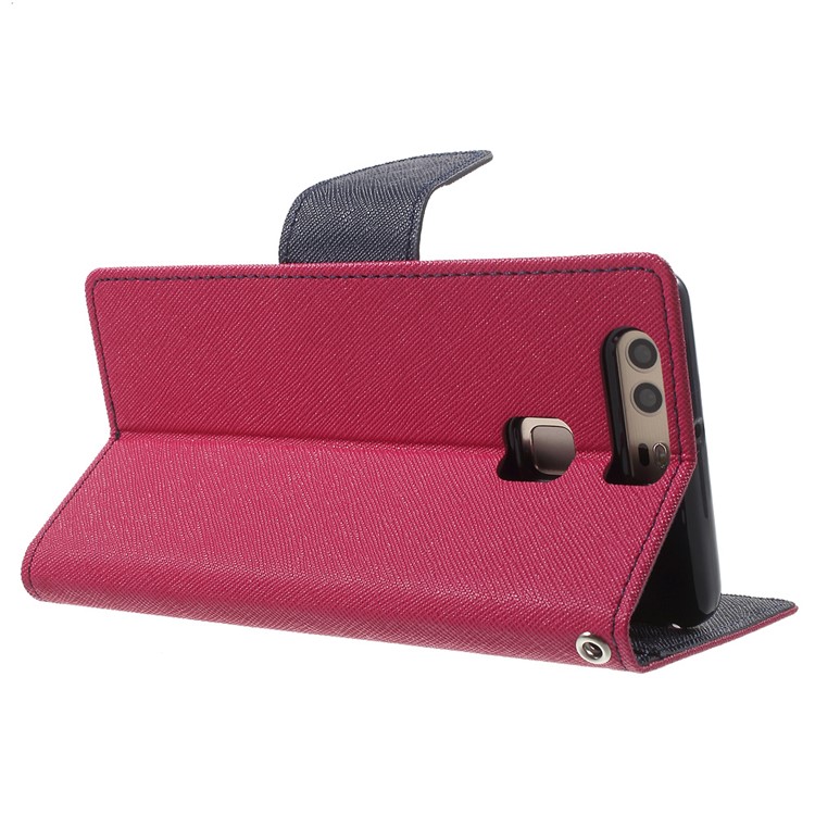 MERCURY GOOSPERY Leather Wallet Shell for Huawei P9 - Rose-4