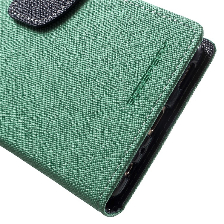 MERCURY GOOSPERY Leather Wallet Flip Cover for Huawei P9 - Cyan-8