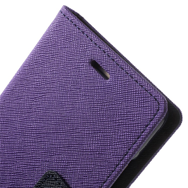 MERCURY GOOSPERY Leather Wallet Stand Cover for Huawei P9 - Purple-7