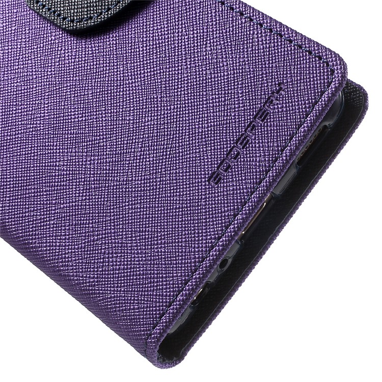 MERCURY GOOSPERY Leather Wallet Stand Cover for Huawei P9 - Purple-8