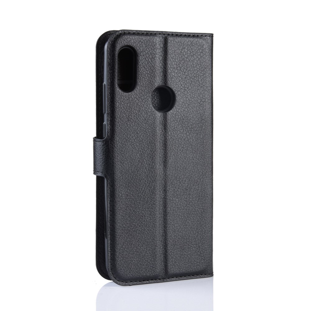 Litchi Texture Wallet Stand Leather Protector Cover for Huawei Y6 (2019) - Black-7