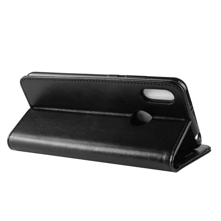 Crazy Horse Wallet Stand Leather Phone Cover for Huawei Y6 (2019) - Black-7