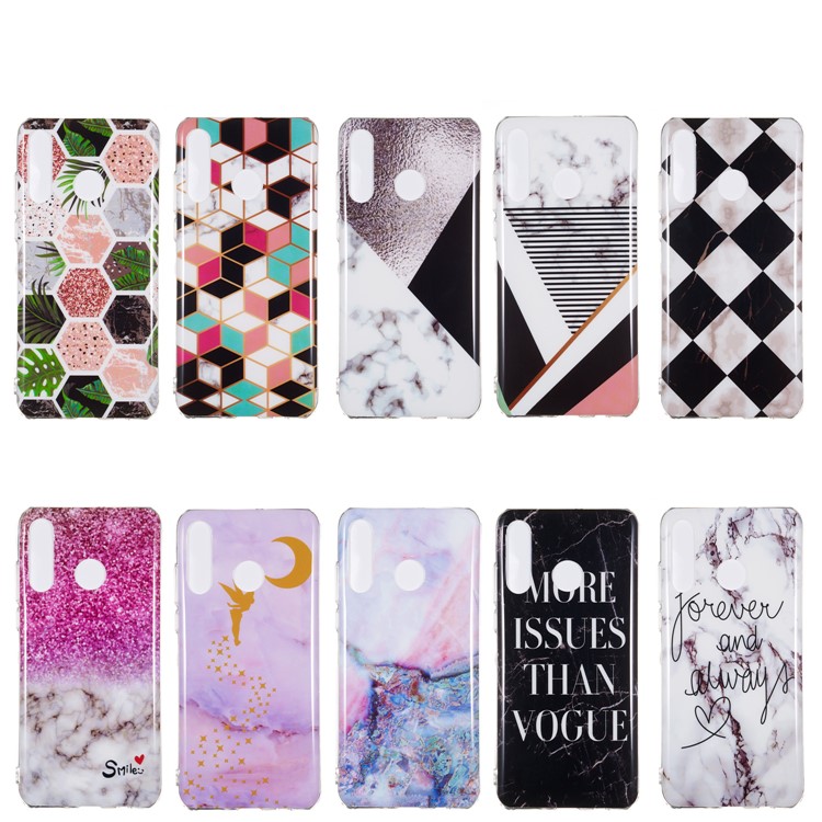 Marble Pattern IMD TPU Case Accessory for Huawei P30 Lite / nova 4e - Style A-6