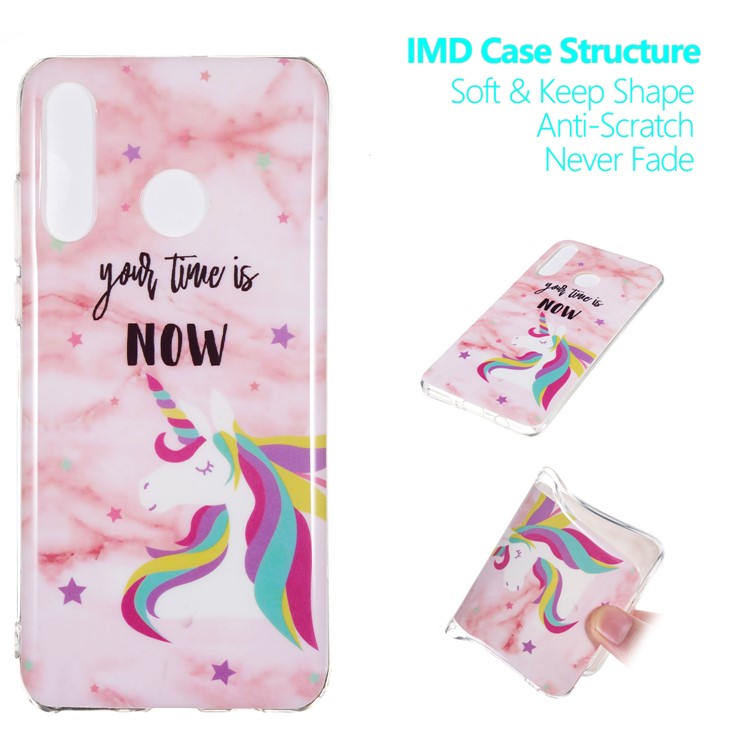 Motif Mobile Marbre Couverture En Gel IMD TPU Pour Huawei P30 Lite / nova 4e - Style E-1