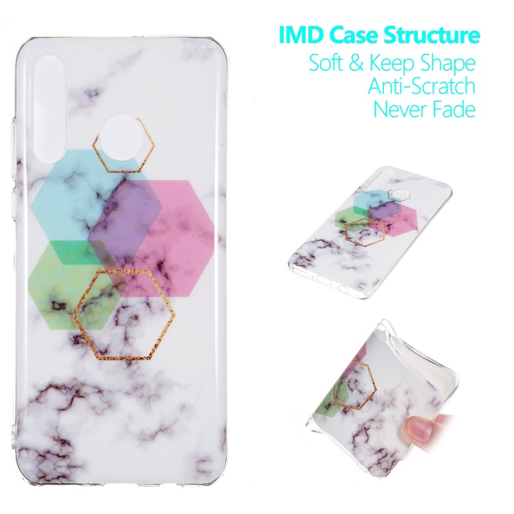 Motif Mobile Marbre Couverture En Gel IMD TPU Pour Huawei P30 Lite / nova 4e - Style G-1
