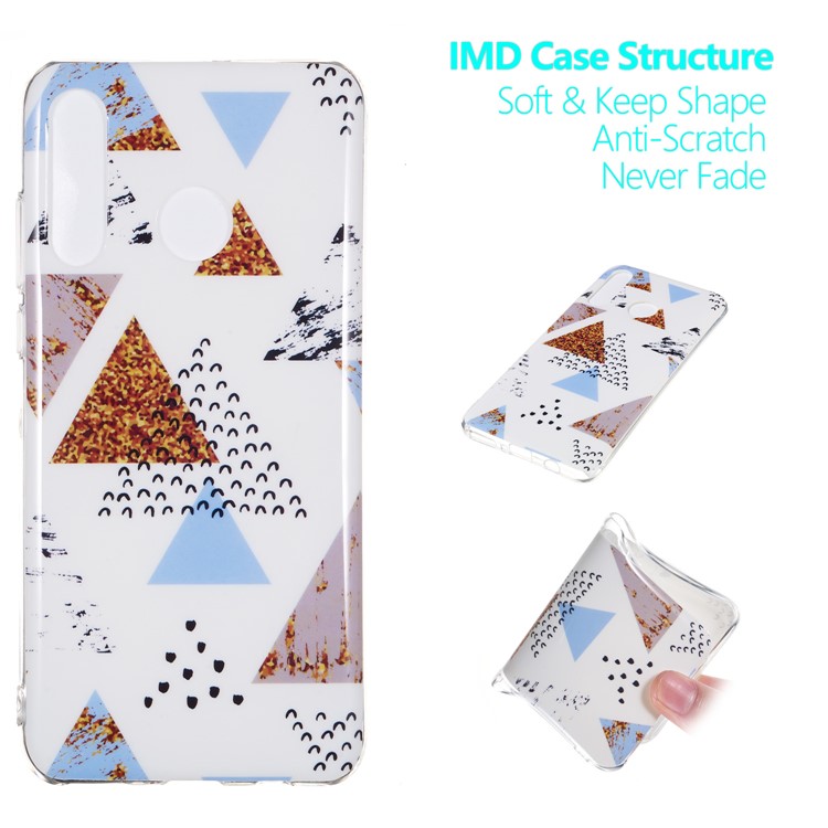 Motif Mobile Marbre Couverture En Gel IMD TPU Pour Huawei P30 Lite / nova 4e - Style H-1