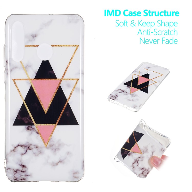 Motif Mobile Marbre Couverture En Gel IMD TPU Pour Huawei P30 Lite / nova 4e - Style J-1
