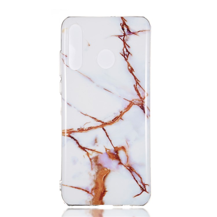 Padrão De Mármore IMD TPU Gel Tampa Móvel Para Huawei P30 Lite / nova 4e - Estilo L-2