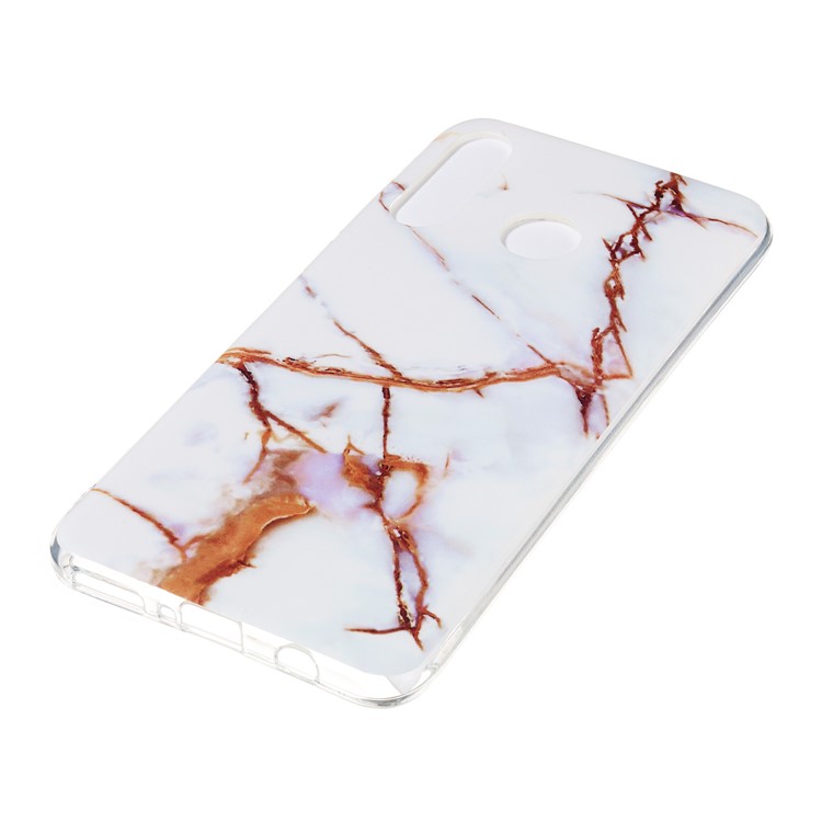 Padrão De Mármore IMD TPU Gel Tampa Móvel Para Huawei P30 Lite / nova 4e - Estilo L-3