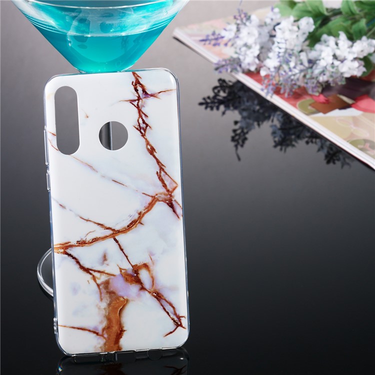 Padrão De Mármore IMD TPU Gel Tampa Móvel Para Huawei P30 Lite / nova 4e - Estilo L-5