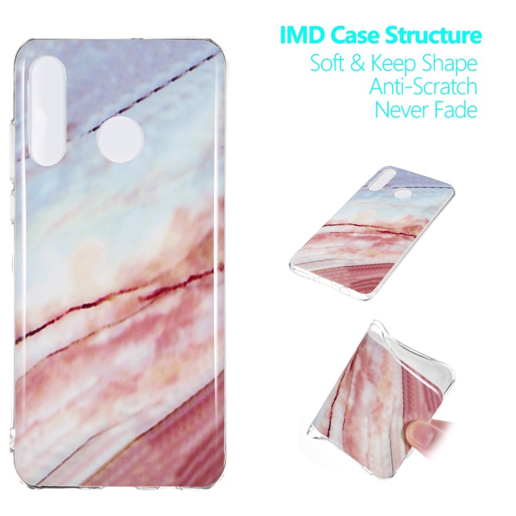 Motif Mobile Marbre Couverture En Gel IMD TPU Pour Huawei P30 Lite / nova 4e - Style V-1