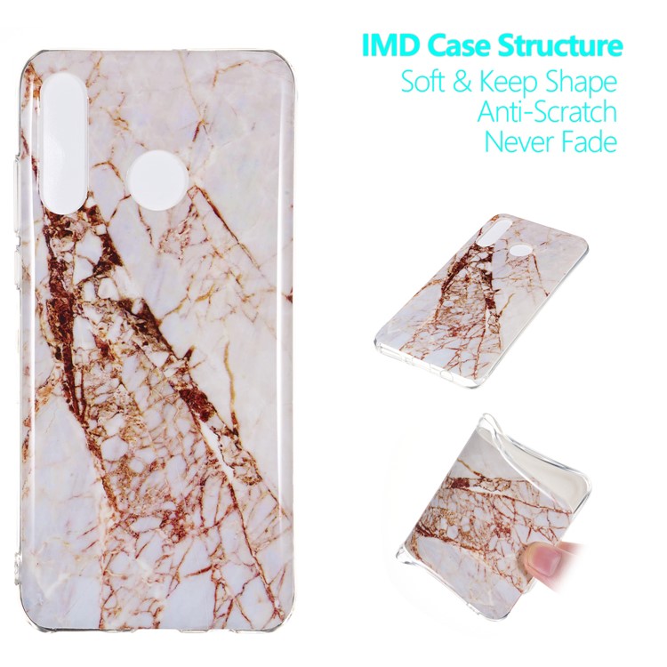 Motif Mobile Marbre Couverture En Gel IMD TPU Pour Huawei P30 Lite / nova 4e - Style W-1