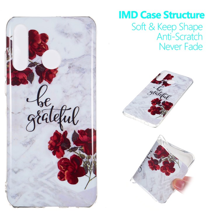 Motif Mobile Marbre Couverture En Gel IMD TPU Pour Huawei P30 Lite / nova 4e - Style X-1