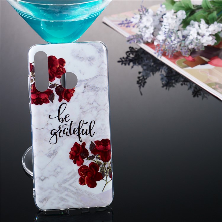 Marble Pattern IMD TPU Gel Mobile Cover for Huawei P30 Lite / nova 4e - Style X-5