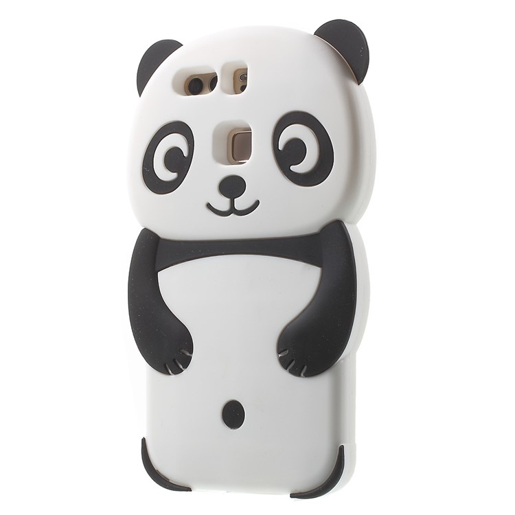 3D Cute Panda Gel Silicone Case Cover for Huawei P9 - Black-3