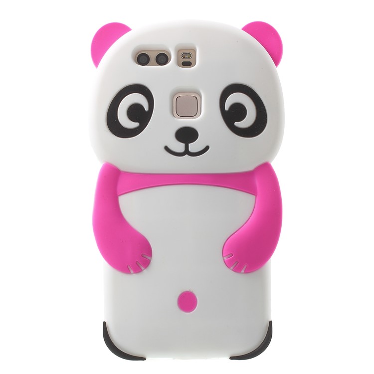 3D Cute Panda Silicone Case Accessory for Huawei P9 - Rose-1