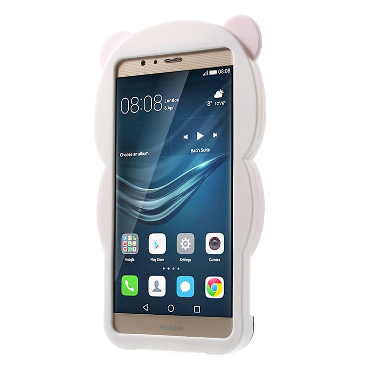 3D Cute Panda Soft Silicone Shell Case for Huawei P9 - Pink-2