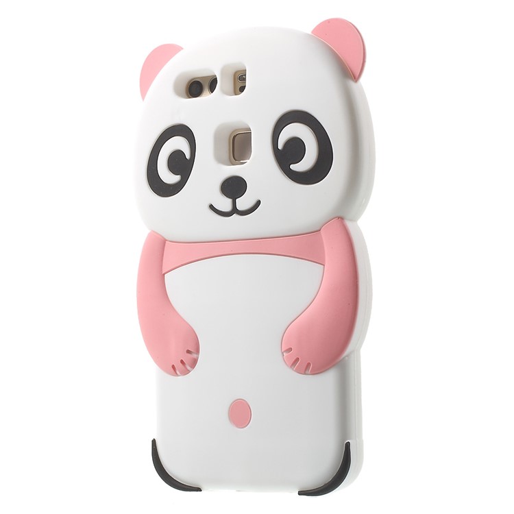 3D Cute Panda Soft Silicone Shell Case for Huawei P9 - Pink-3