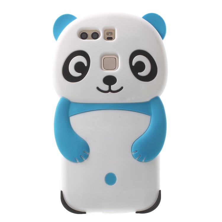 3D Cute Panda Gel Silicone Phone Case for Huawei P9 - Blue-1