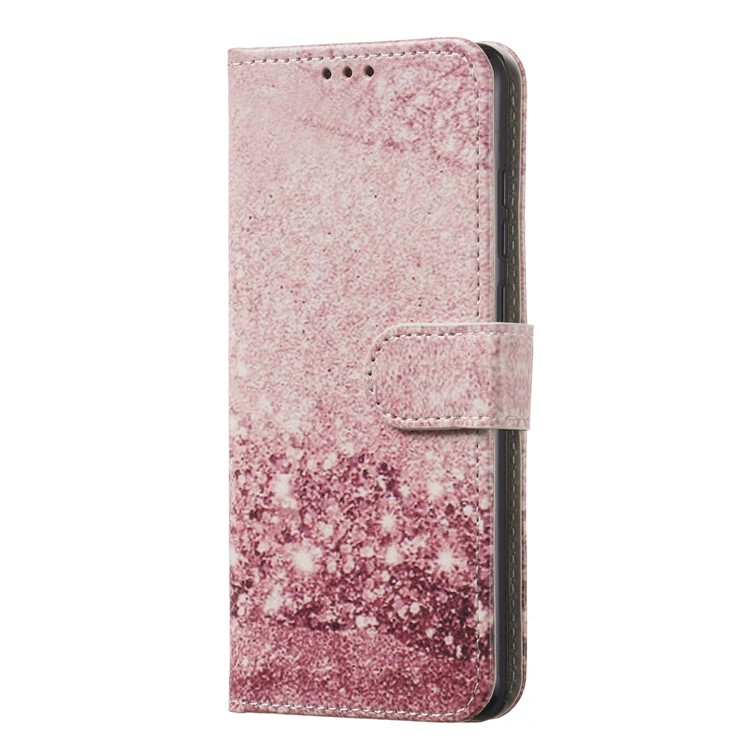 Brieftaschenständer Aus Leder Mit Musterdruck Für Huawei P30 - Glitter Pailletten-5