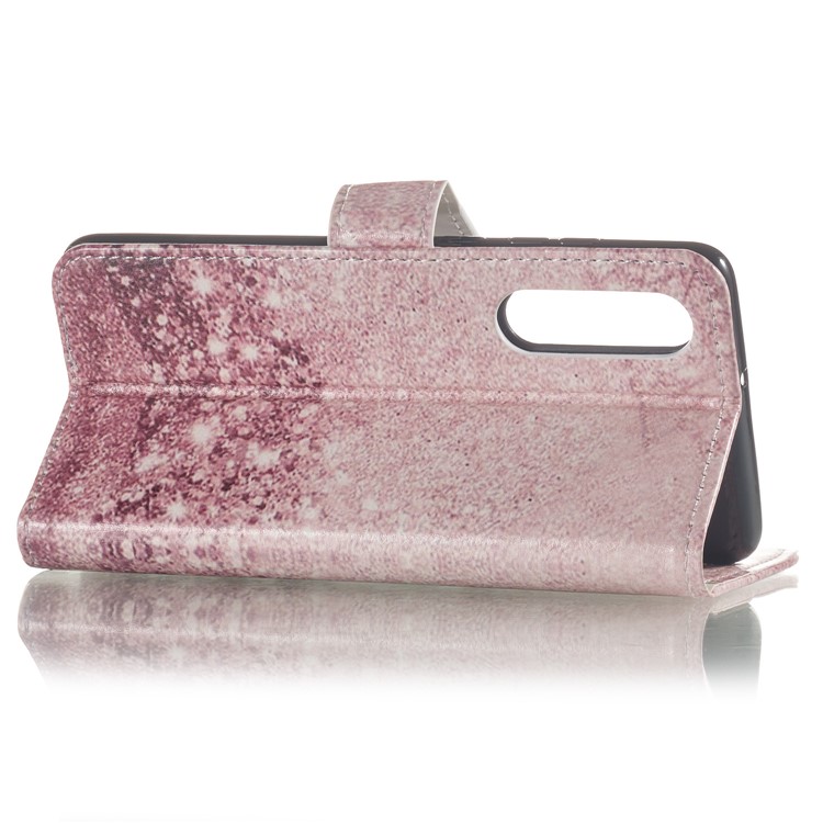 Brieftaschenständer Aus Leder Mit Musterdruck Für Huawei P30 - Glitter Pailletten-8