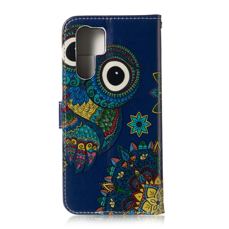 For Huawei P30 Pro Embossed Patterned Leather Wallet Protection Case - Owl-3