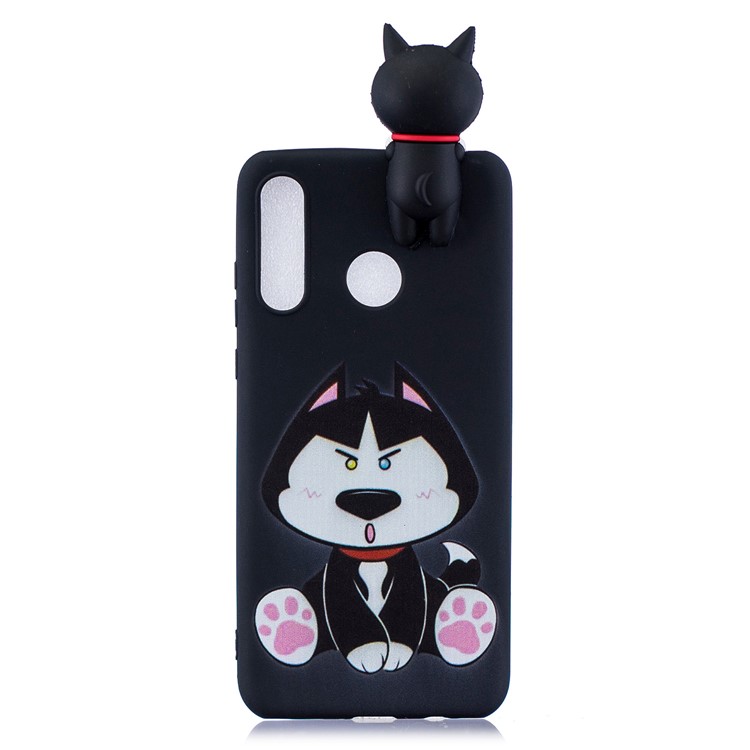 Pattern Printing TPU Gel Mobile Case for Huawei P30 Lite / nova 4e with 3D Animal Doll - Dog-5