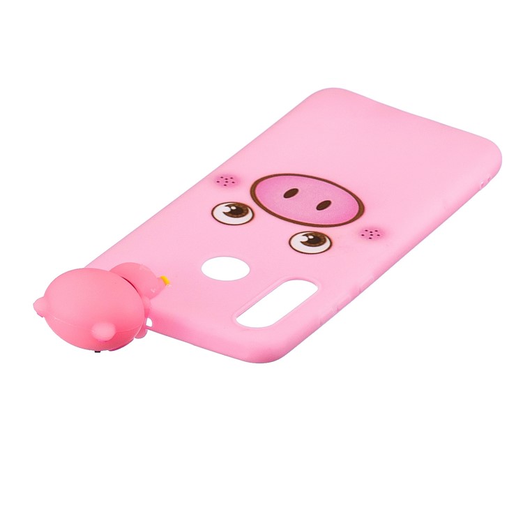 Pattern Printing TPU Gel Mobile Case for Huawei P30 Lite / nova 4e with 3D Animal Doll - Pig-3