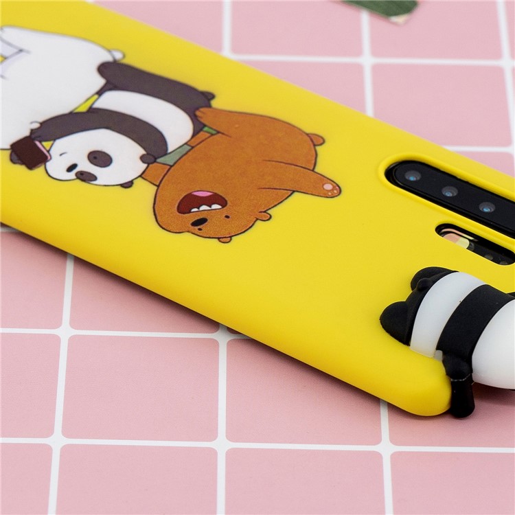 Pattern Printing TPU Gel Protection Shell for Huawei P30 Pro with 3D Animal Doll - Panda and Bear-12