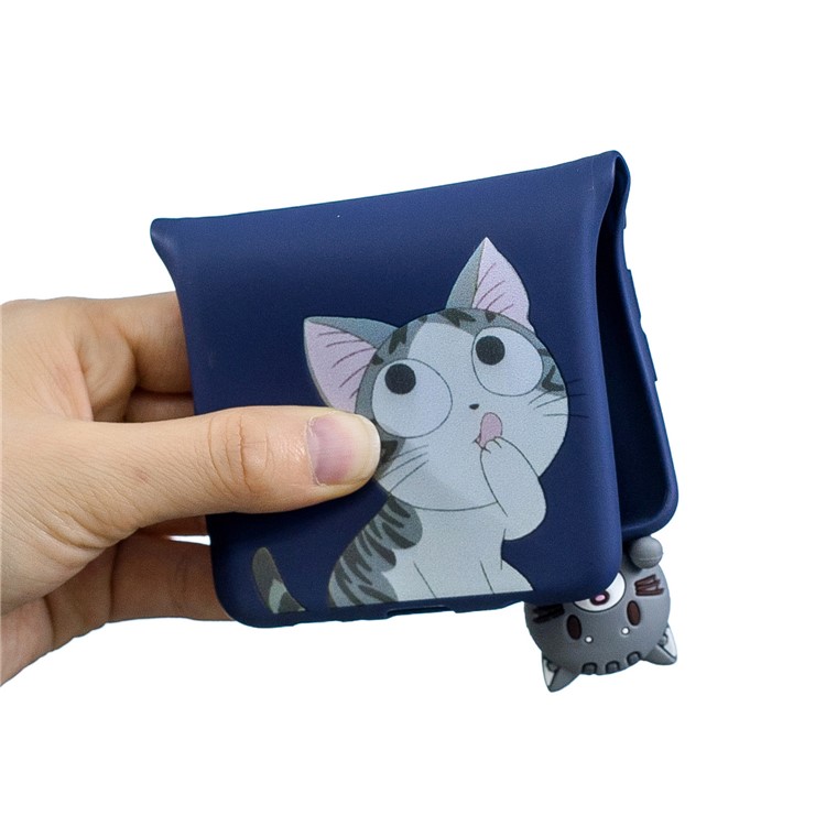 Pattern Printing TPU Gel Protective Case for Huawei P30 with 3D Animal Doll - Cat-4